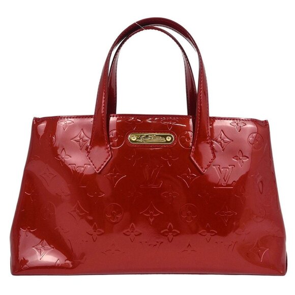 Louis Vuitton Red Monogram Vernis Wilshire PM Tote Bag M93642 MI4018 177467 - Picture 1 of 11